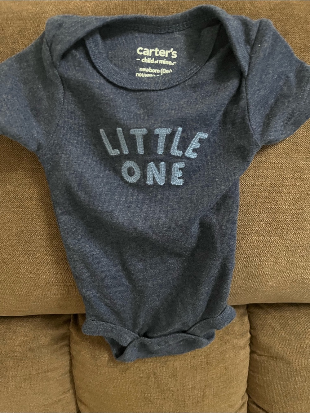 Carter's Navy Blue 'Little One' Baby One-Piece